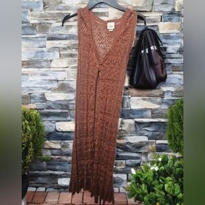 Daytrip Women's Burnt Orange Long Cardigan Sleeveless Sweater! 🧡🧥 #Cardigan 🥰